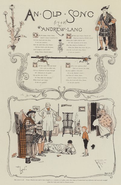 Une vieille chanson, par Andrew Laing - Cecil Charles Windsor Aldin